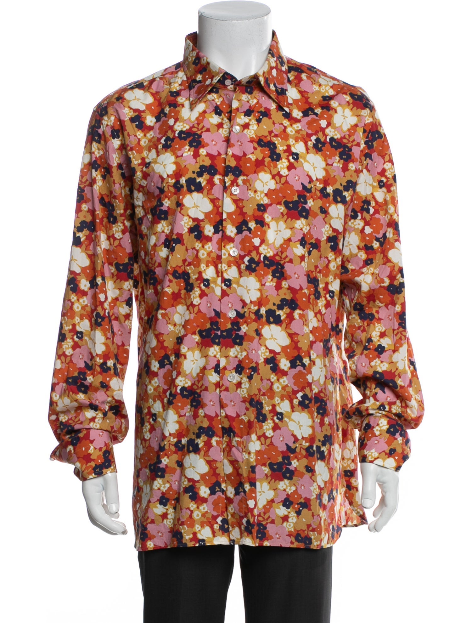 Tom Ford Floral Print Long Sleeve Shirt