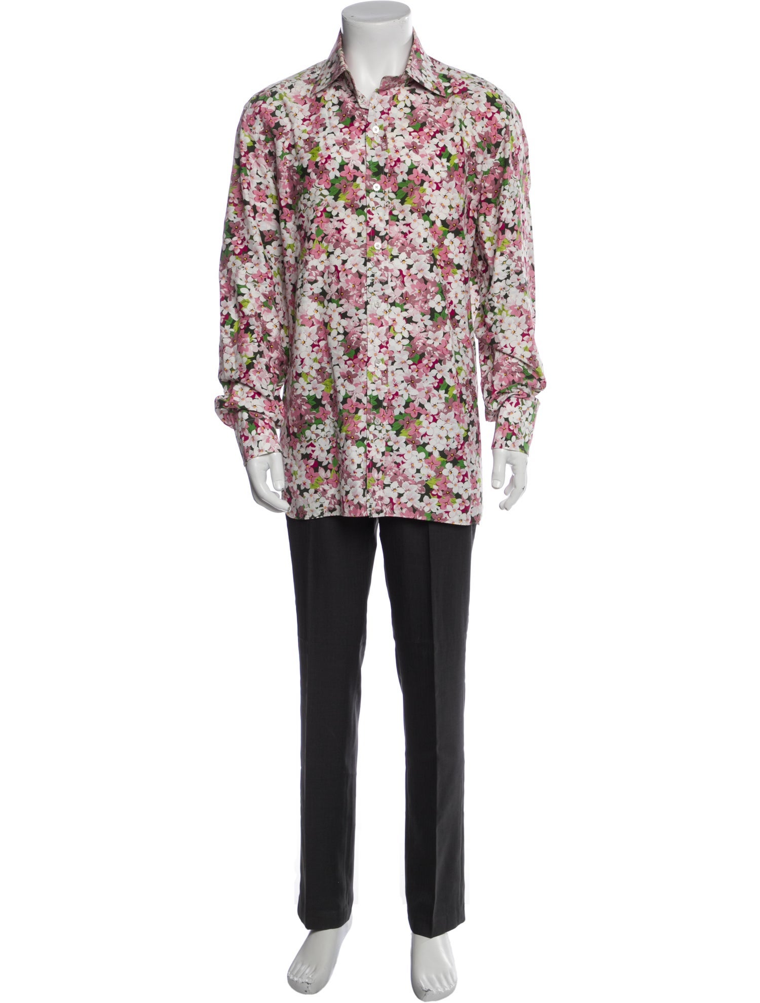 Tom Ford Floral Print Long Sleeve Shirt