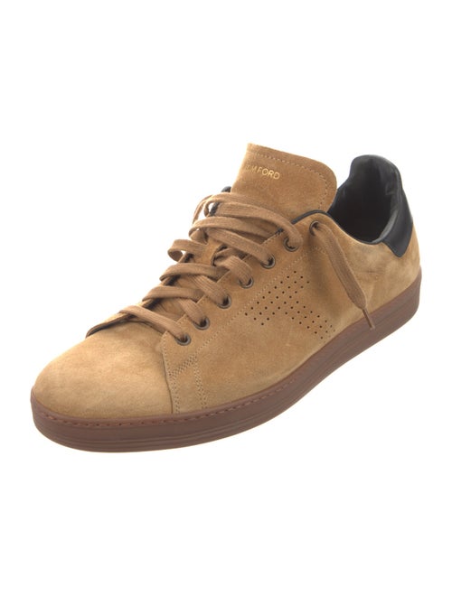 Tom Ford Suede Lasercut Accents Sneakers