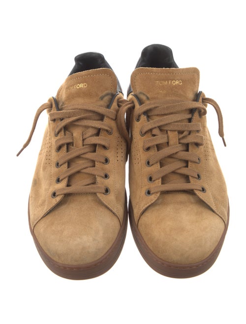 Tom Ford Suede Lasercut Accents Sneakers
