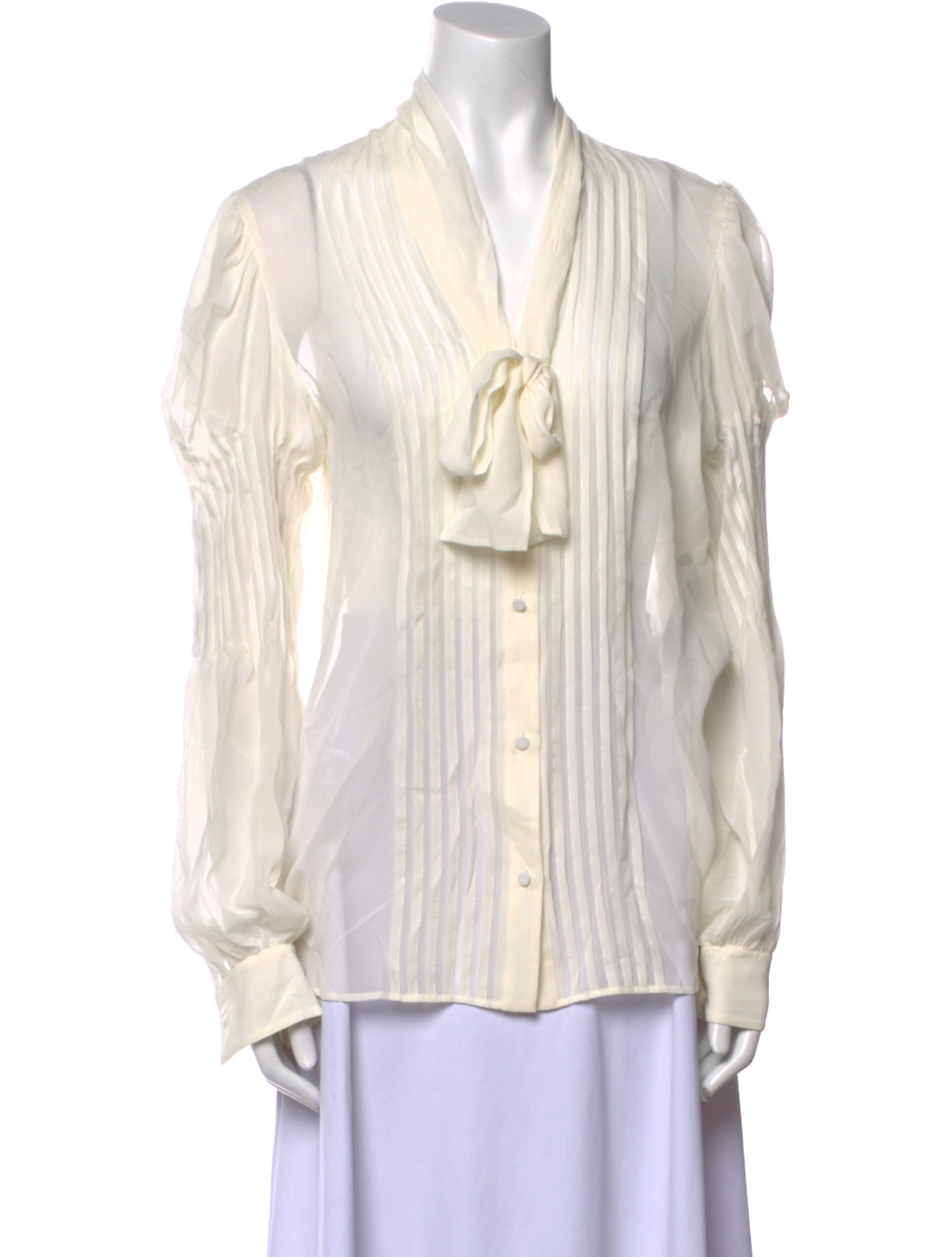 Tom Ford Silk Striped Button-Up Top w/ Tags
