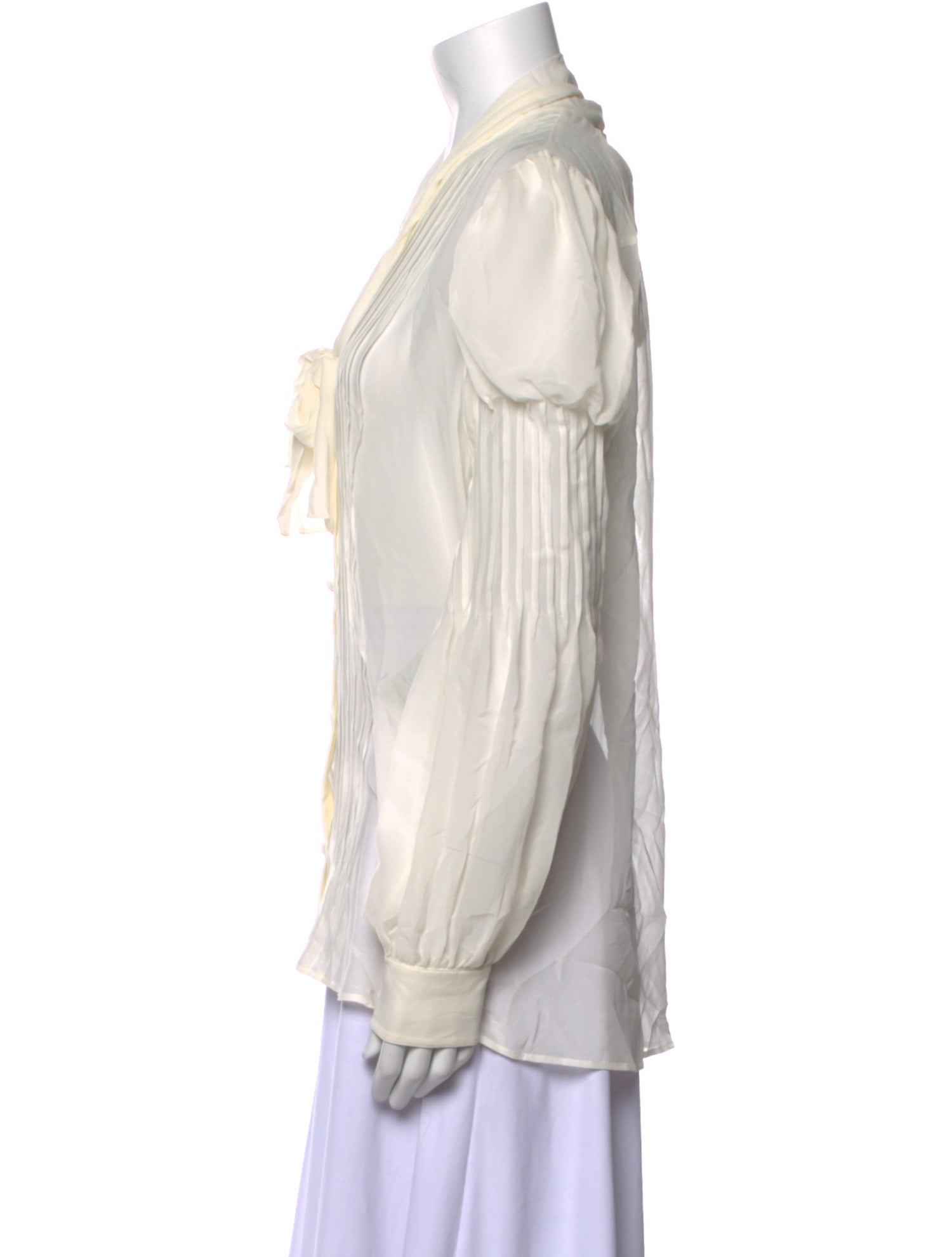 Tom Ford Silk Striped Button-Up Top w/ Tags