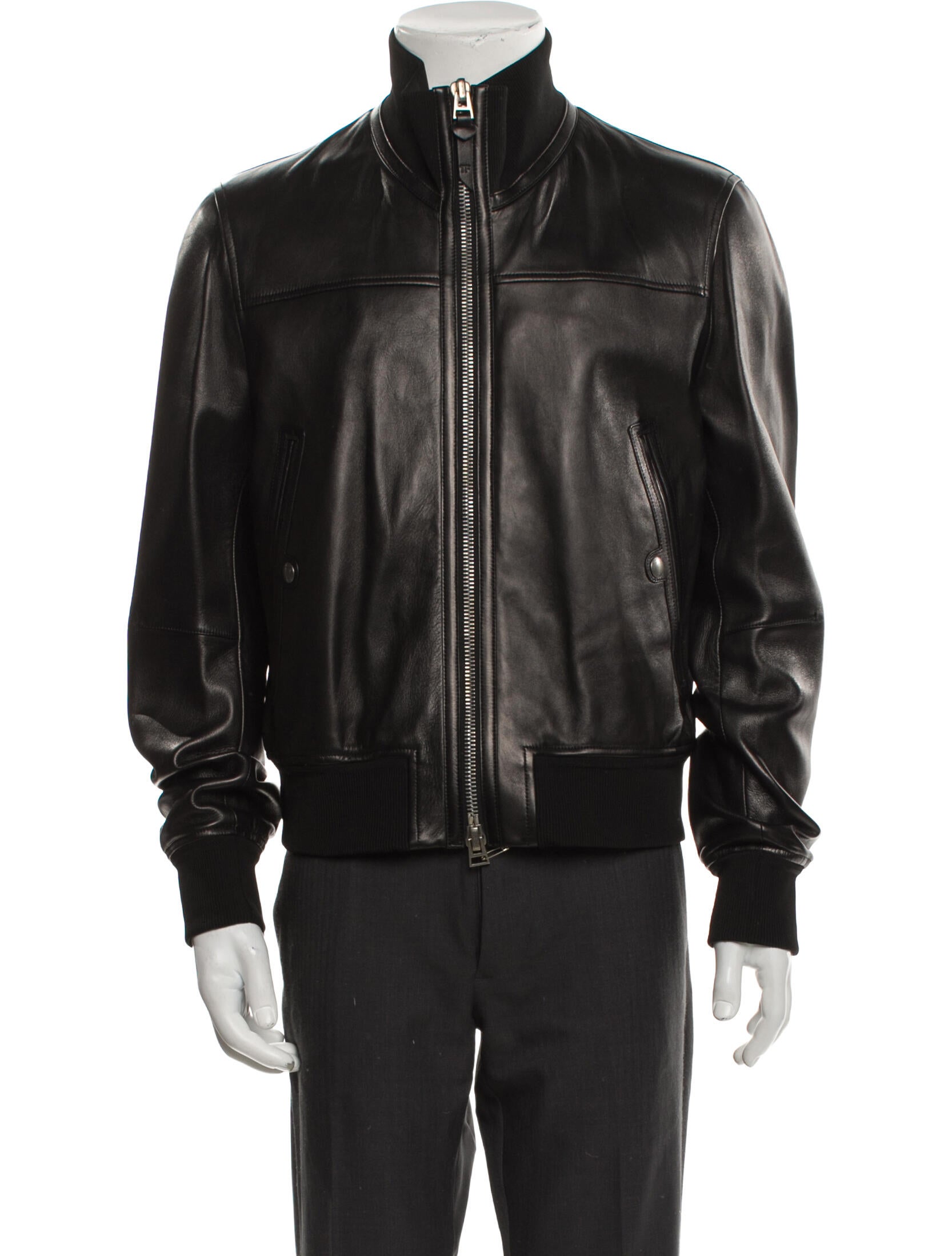 Tom Ford Lamb Leather Moto Jacket w/ Tags