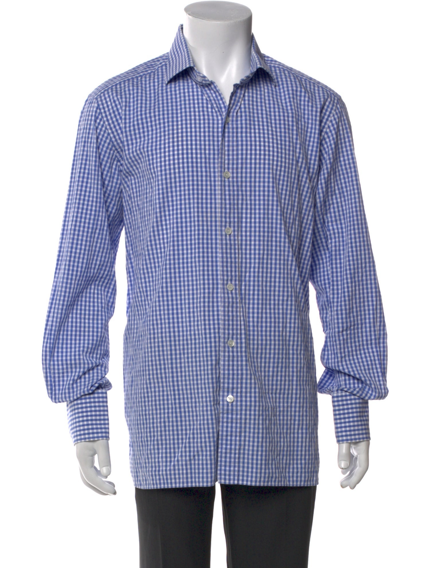 Tom Ford Plaid Print Long Sleeve Dress Shirt