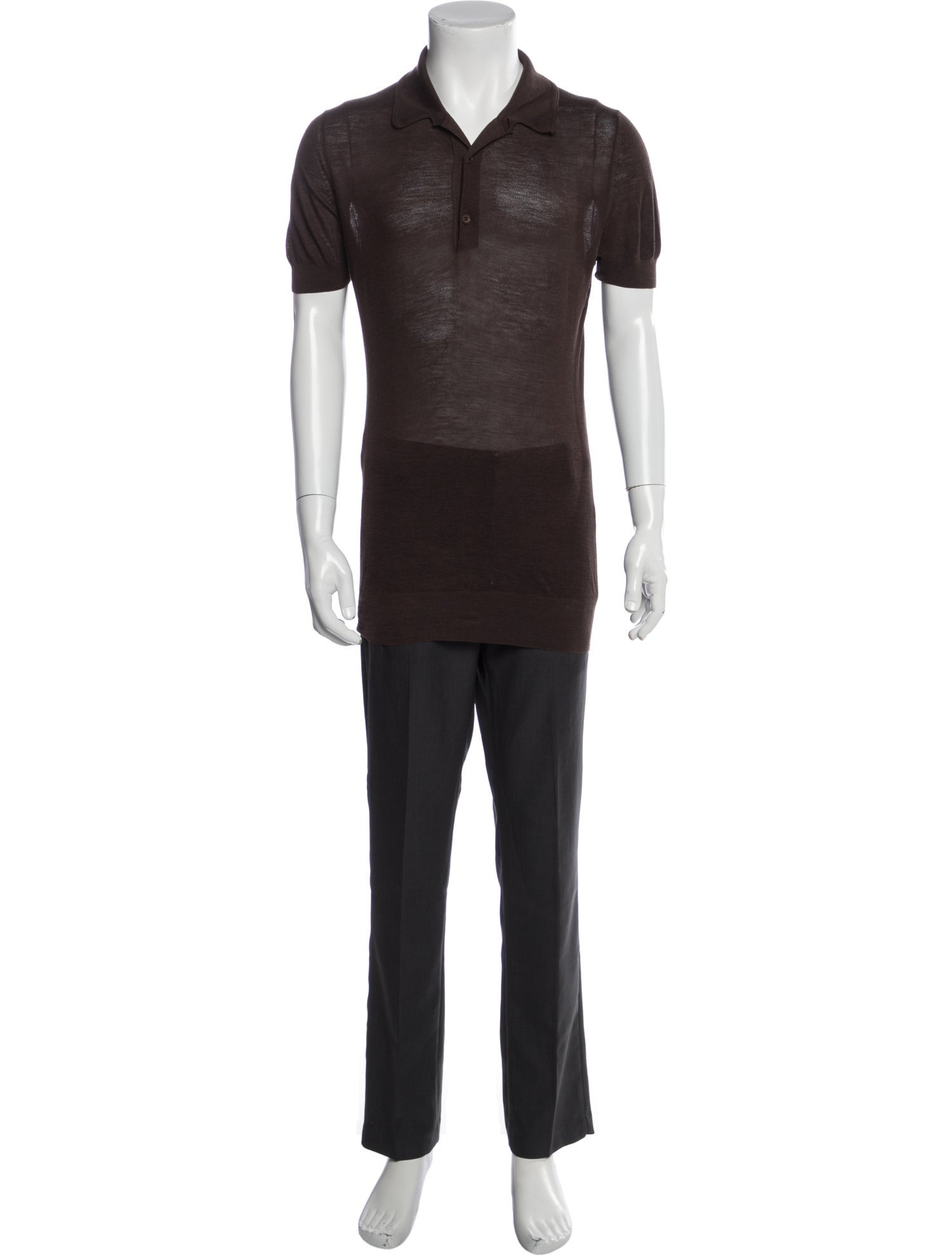 Tom Ford Crew Neck Short Sleeve Polo Shirt