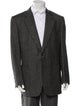 Tom Ford Tweed Pattern Leather Trim Embellishment Blazer