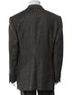 Tom Ford Tweed Pattern Leather Trim Embellishment Blazer
