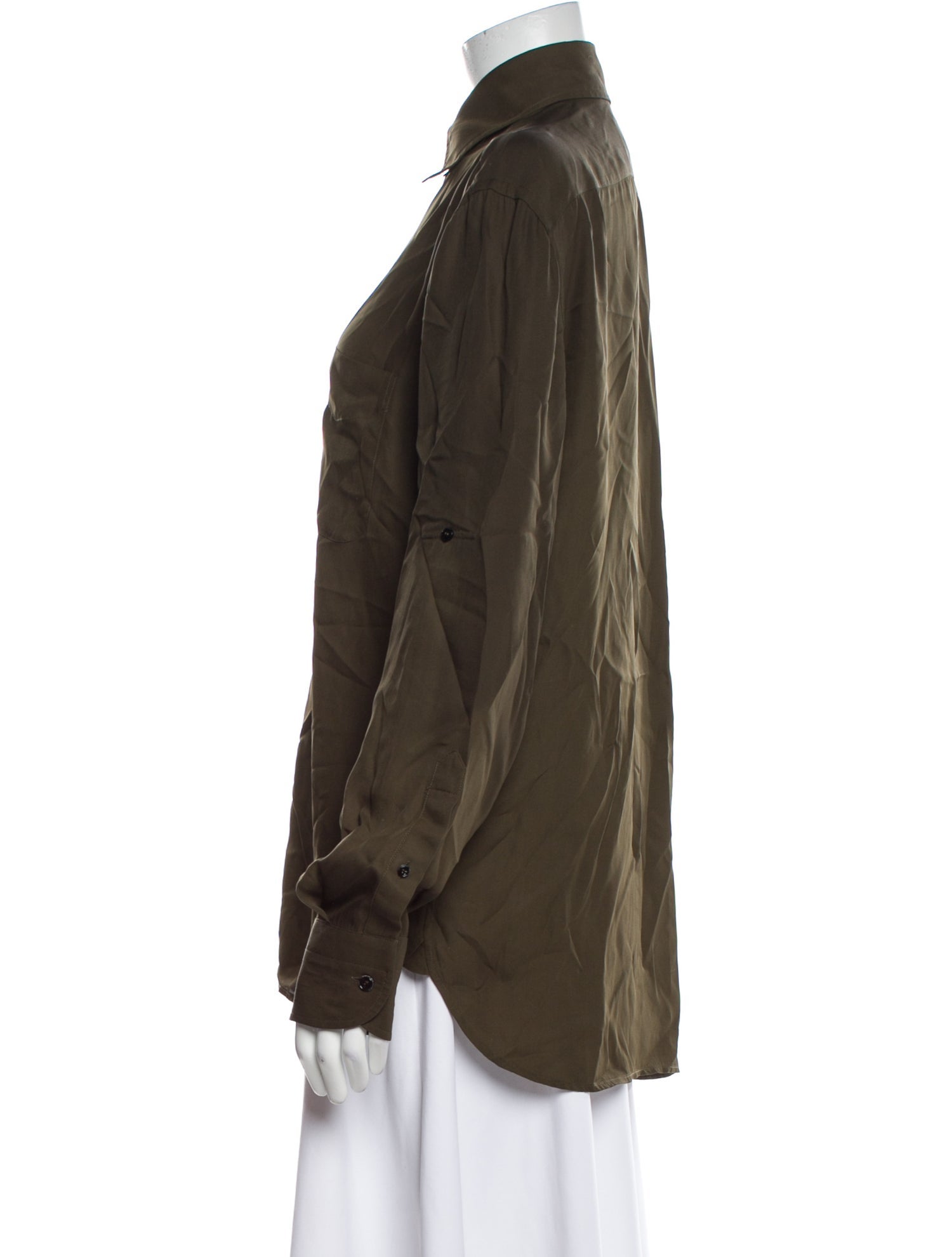 Tom Ford Long Sleeve Button-Up Top