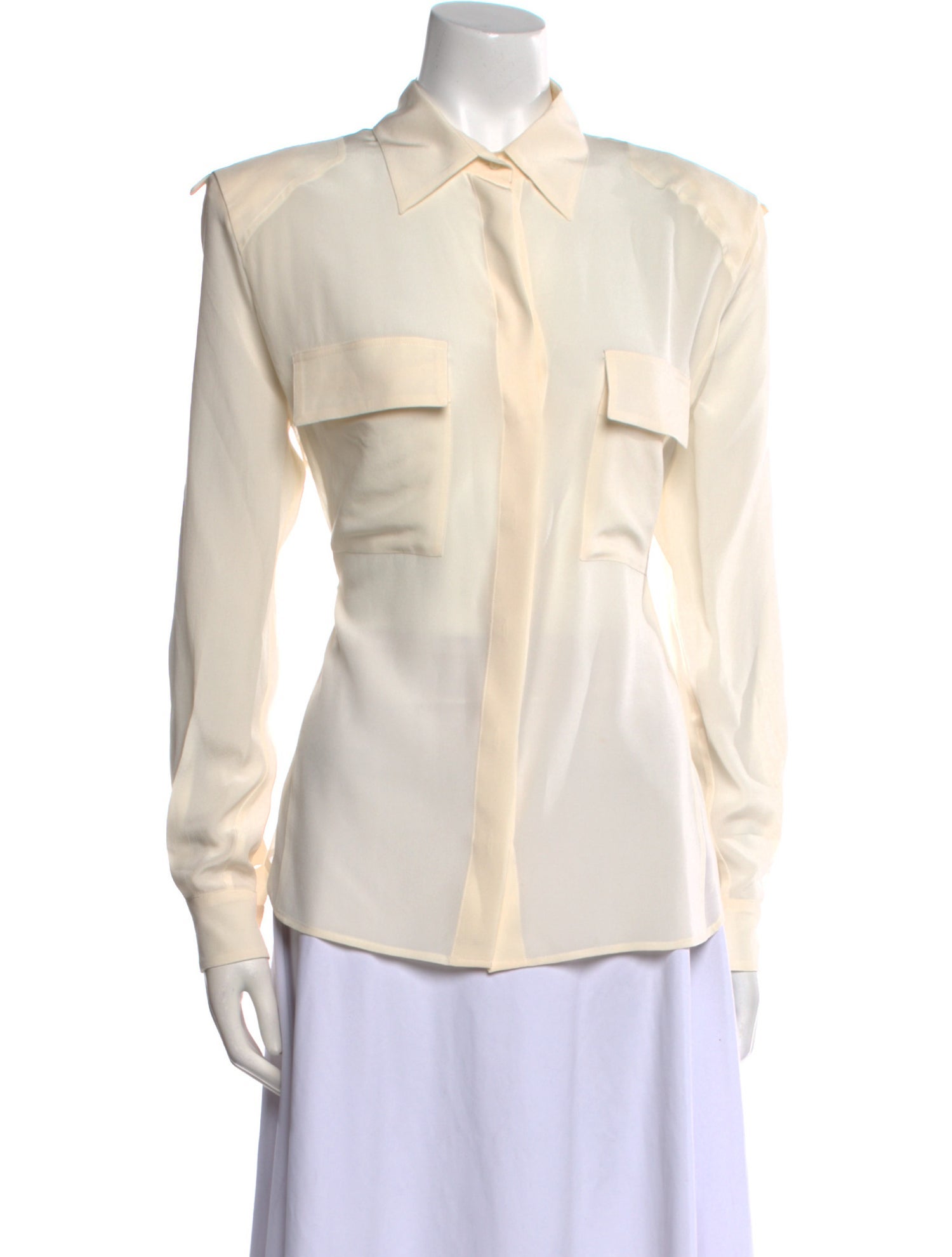 Tom Ford Long Sleeve Button-Up Top