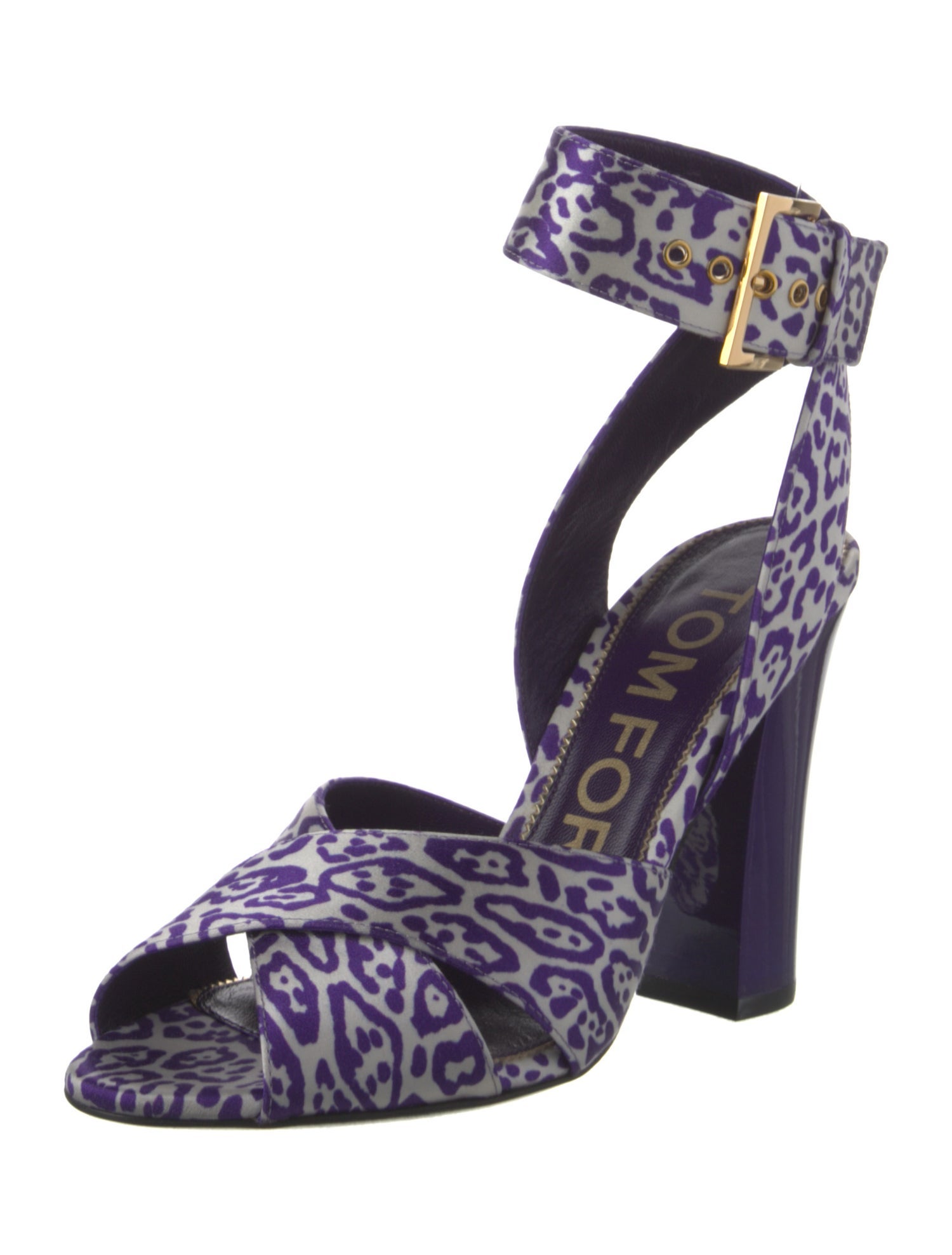 Tom Ford Satin Printed Sandals