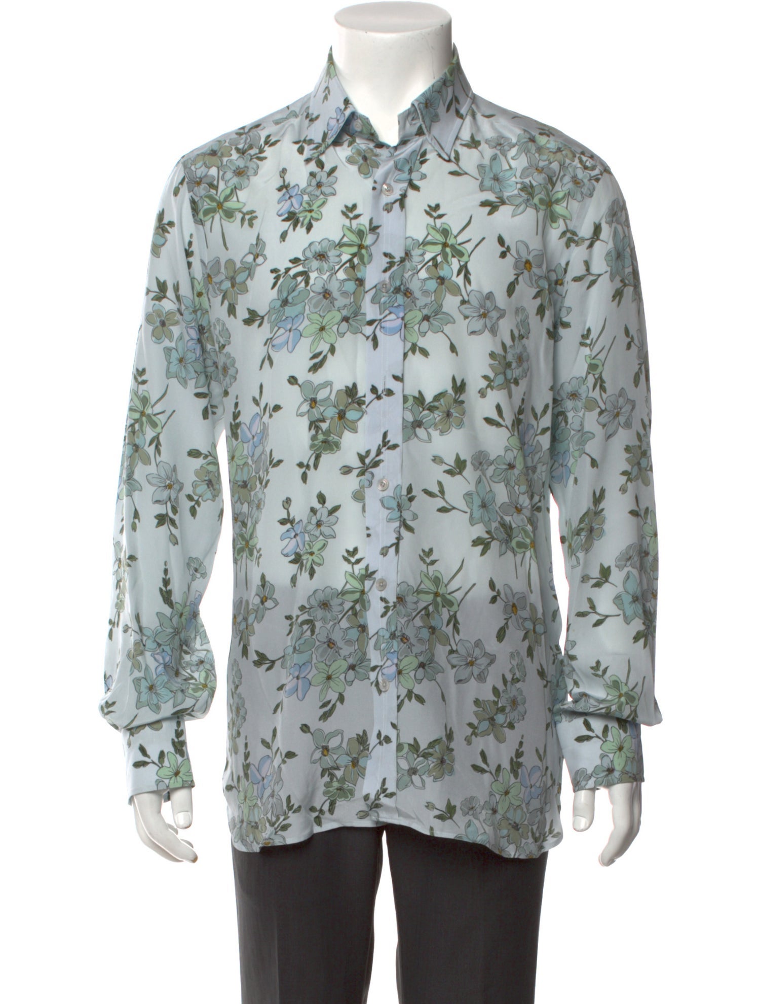 Tom Ford Silk Floral Print Shirt