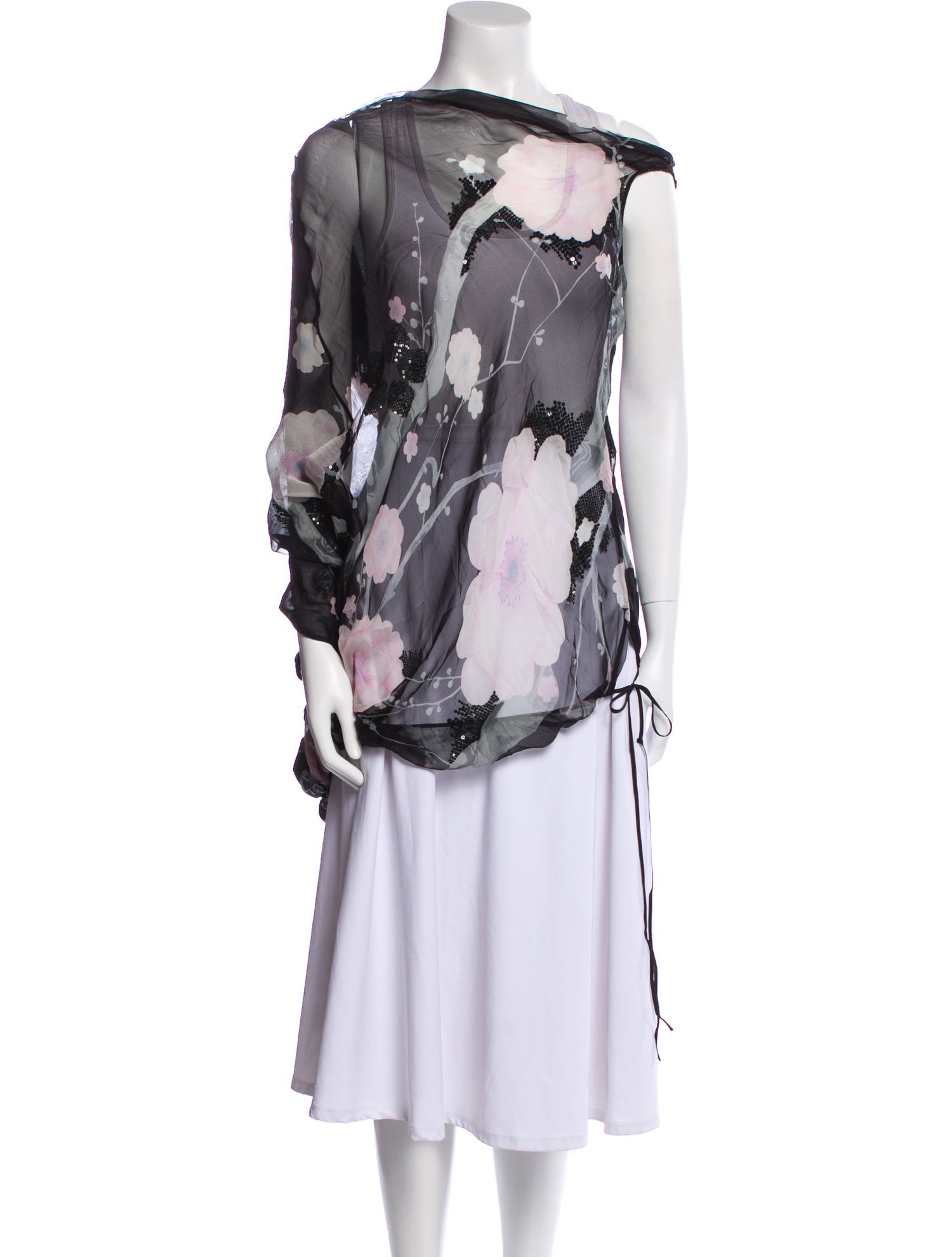 Tom Ford Floral Print Bateau Neckline Tunic