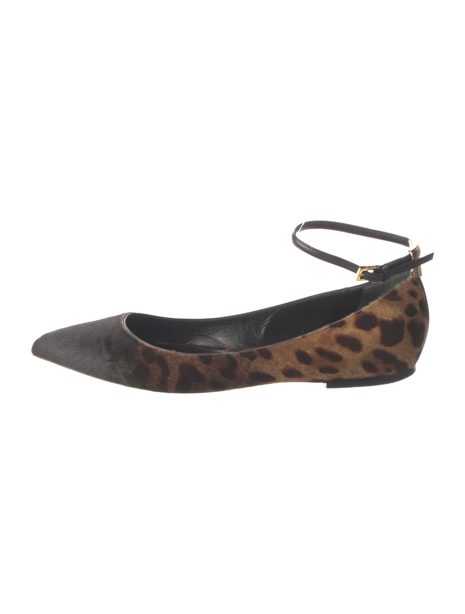 Tom Ford Ponyhair Animal Print Flats