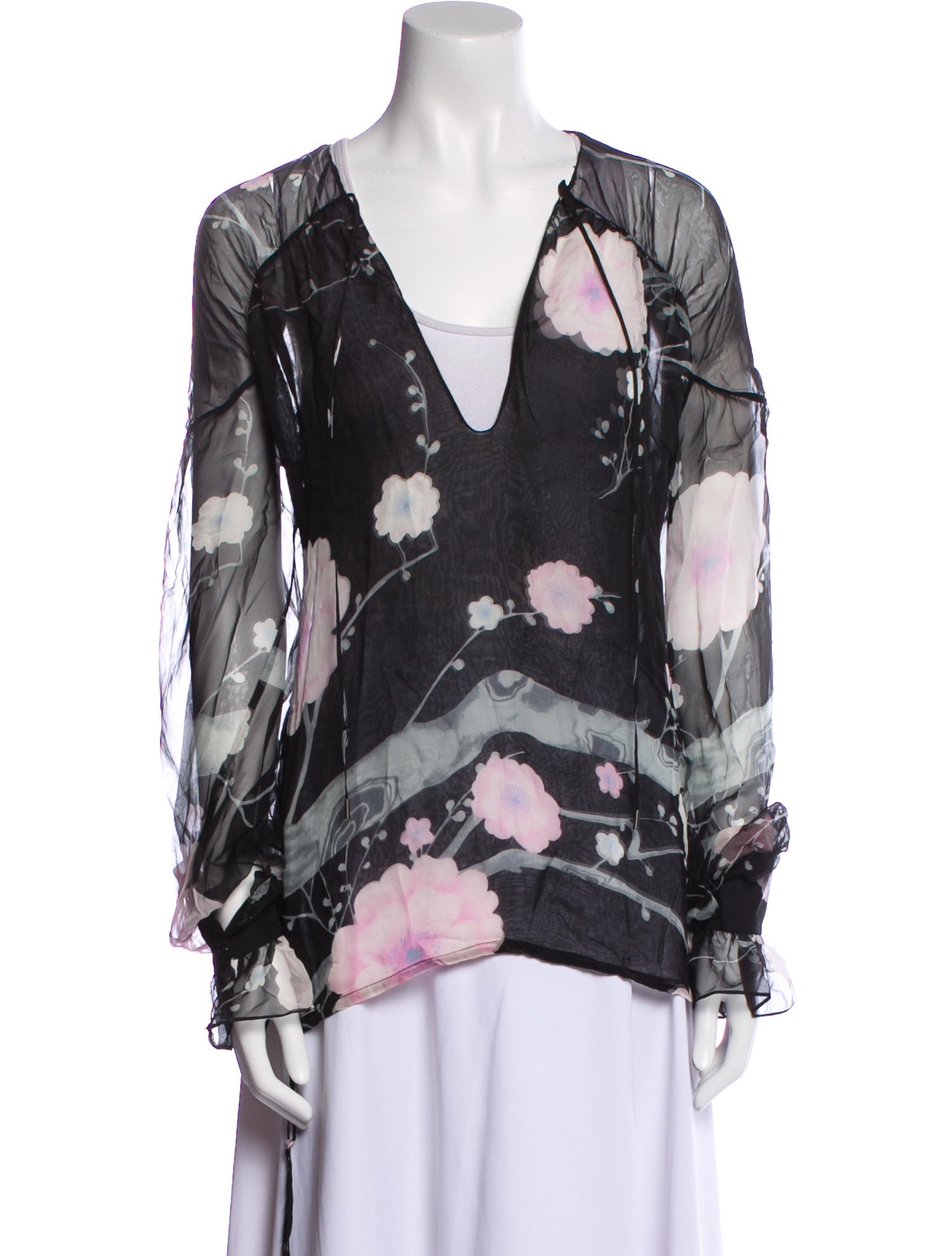 Tom Ford Silk Floral Print Blouse