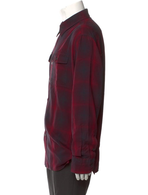 Tom Ford Plaid Print Long Sleeve Western Shirt