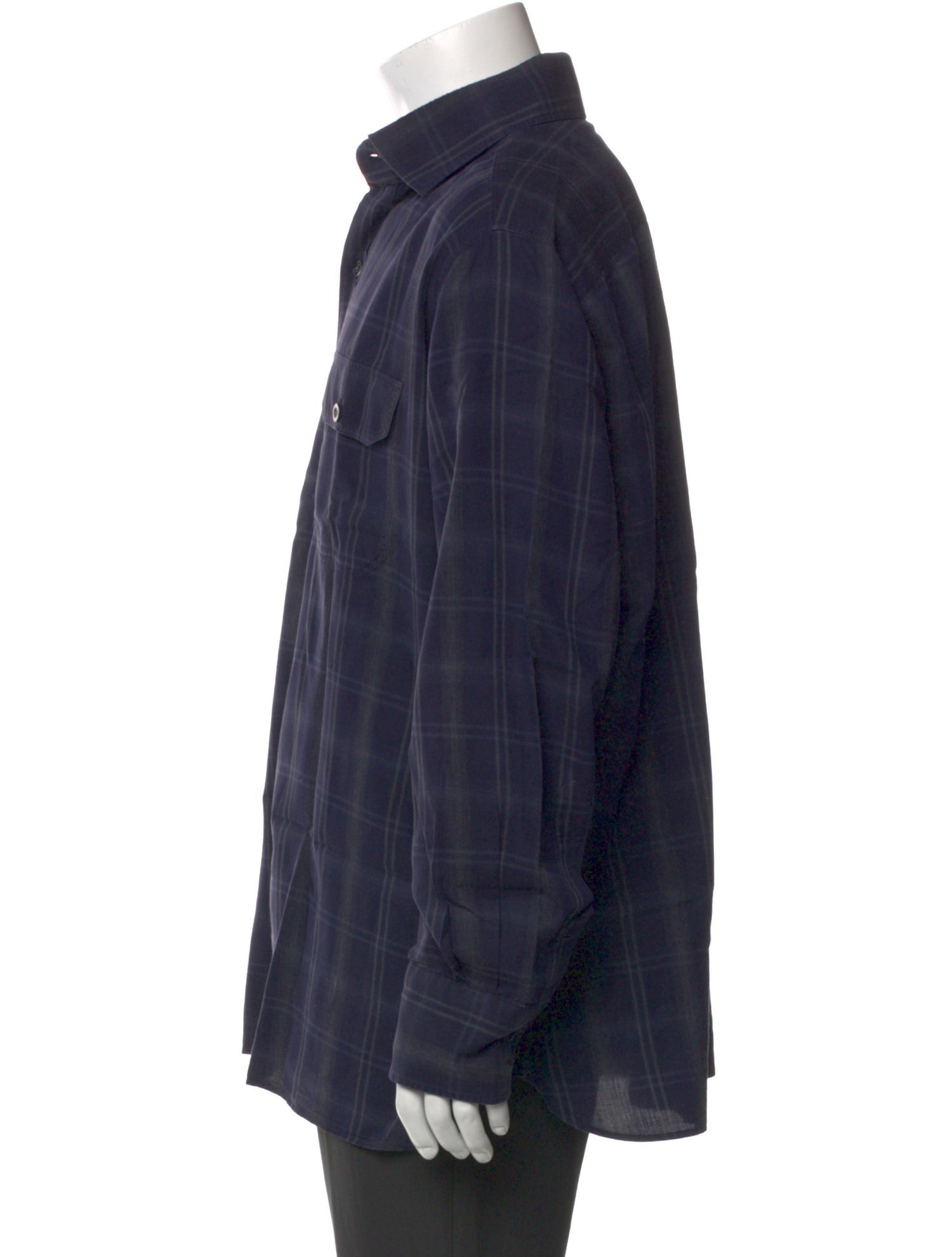 Tom Ford Plaid Print Long Sleeve Western Shirt