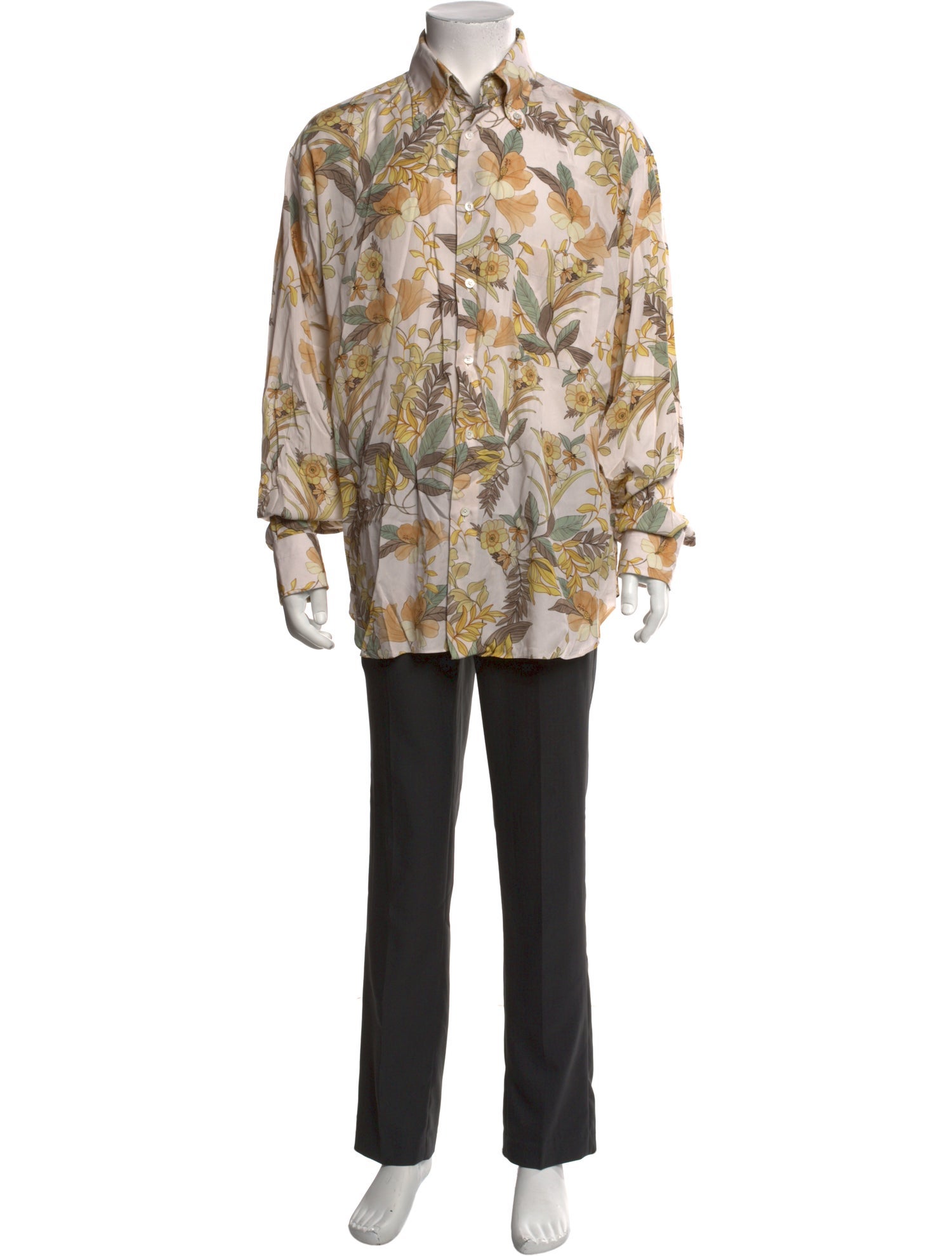 Tom Ford Floral Print Long Sleeve Shirt