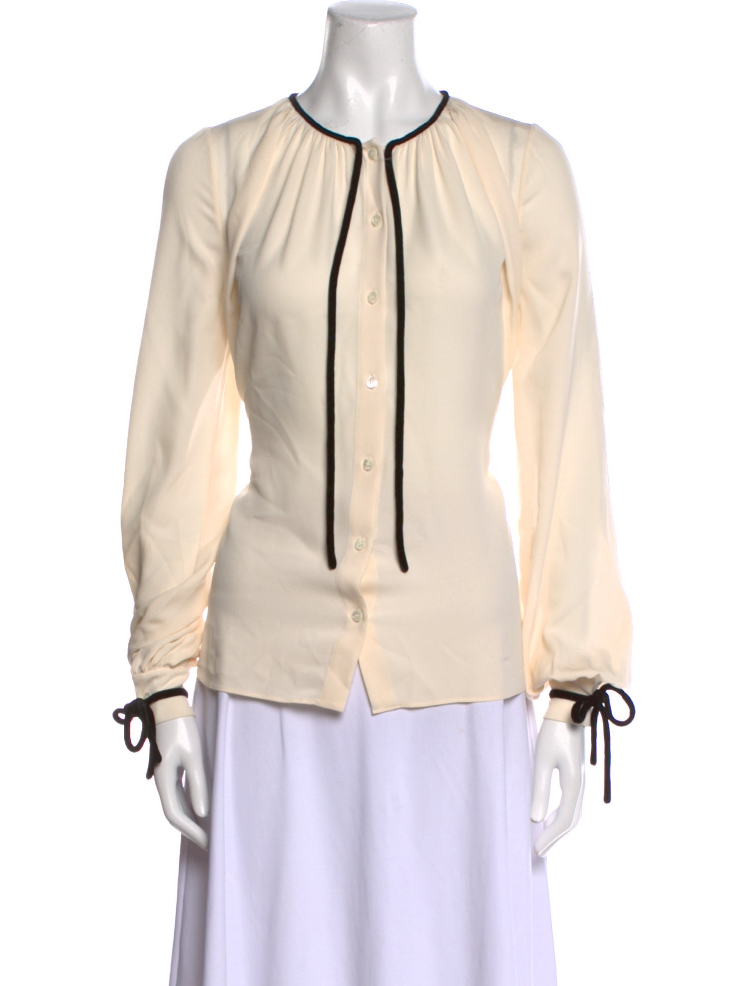 Tom Ford Silk Crew Neck Blouse