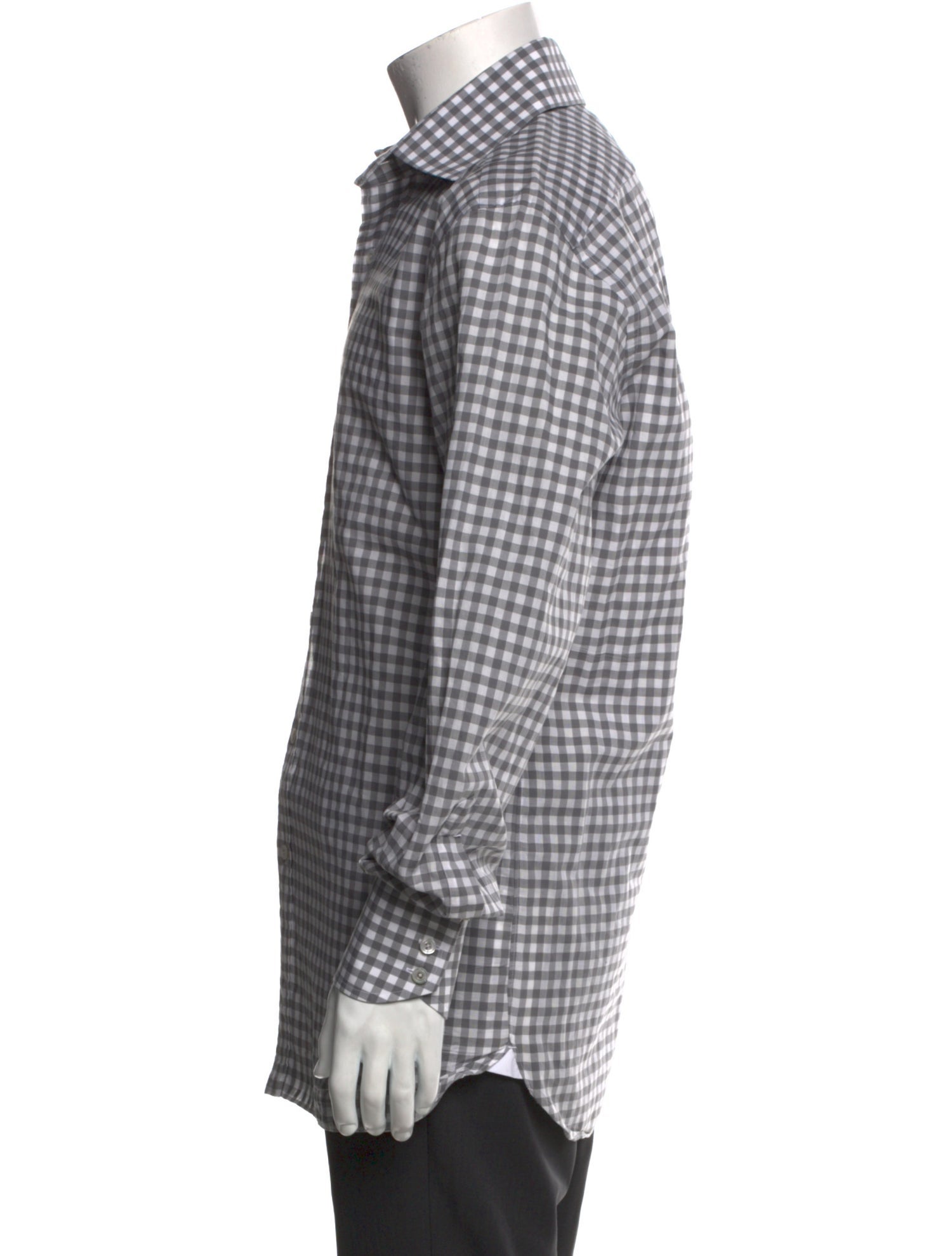 Tom Ford Plaid Print Long Sleeve Dress Shirt