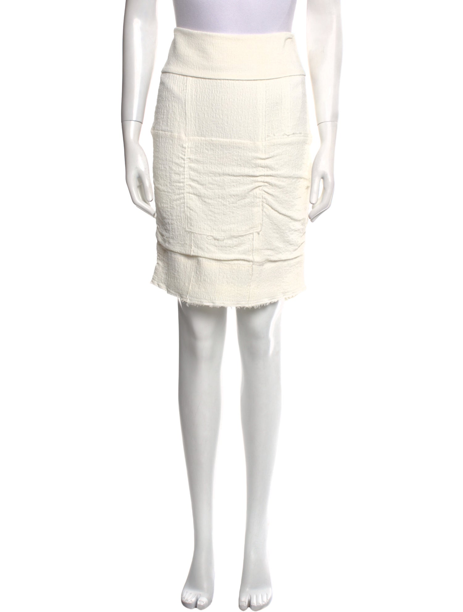 Tom Ford Raw-Edge Trim Knee-Length Skirt