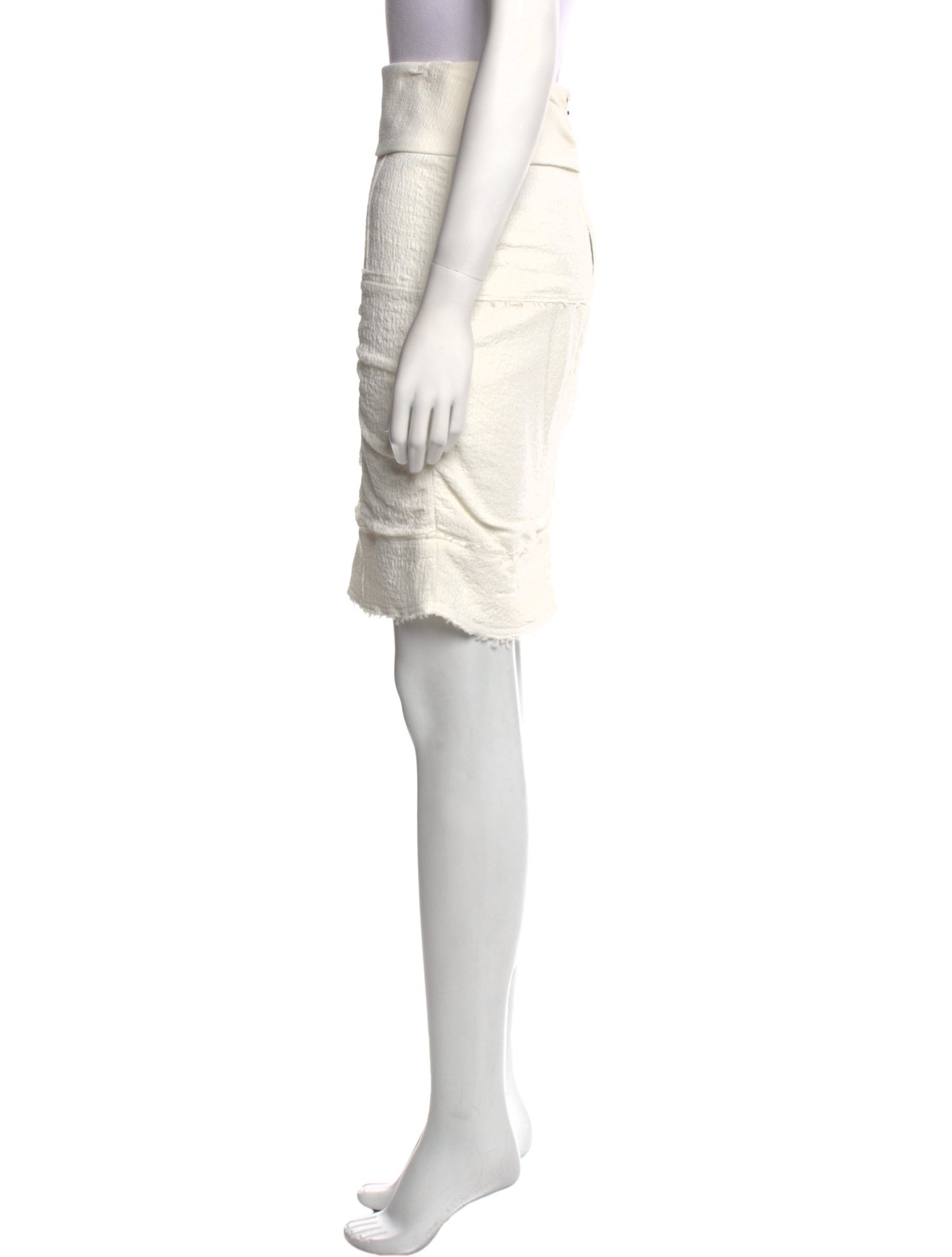 Tom Ford Raw-Edge Trim Knee-Length Skirt