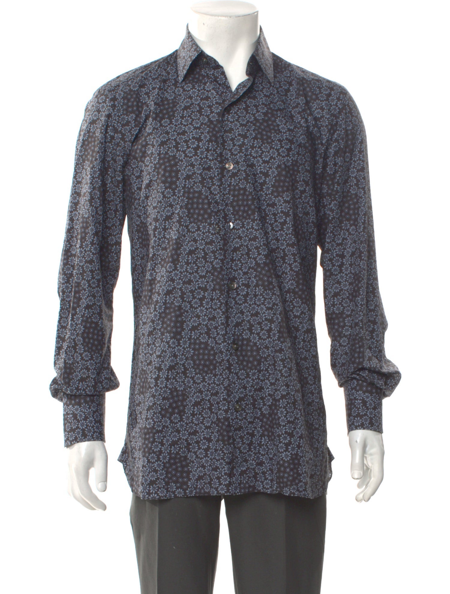 Tom Ford Floral Print Long Sleeve Shirt