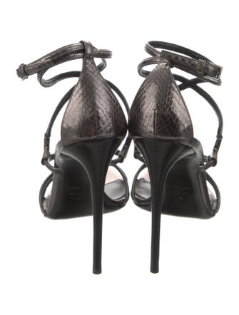 Tom Ford Leather Cutout Accent T-Strap Sandals