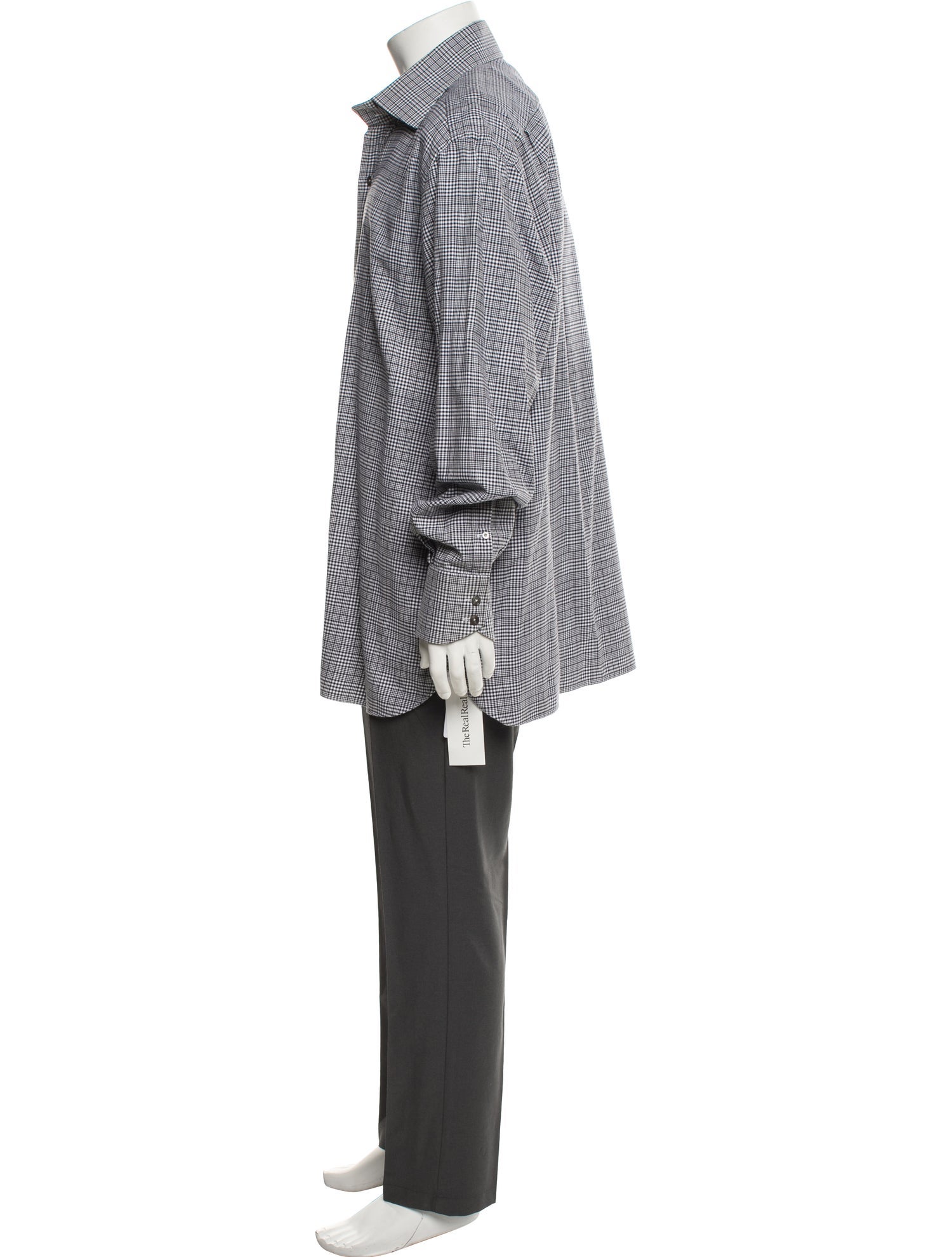 Tom Ford Plaid Print Long Sleeve Shirt