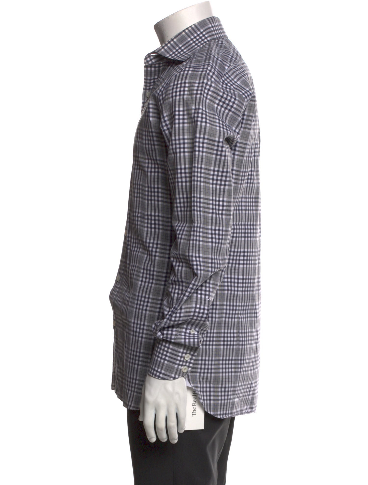 Tom Ford Plaid Print Long Sleeve Shirt