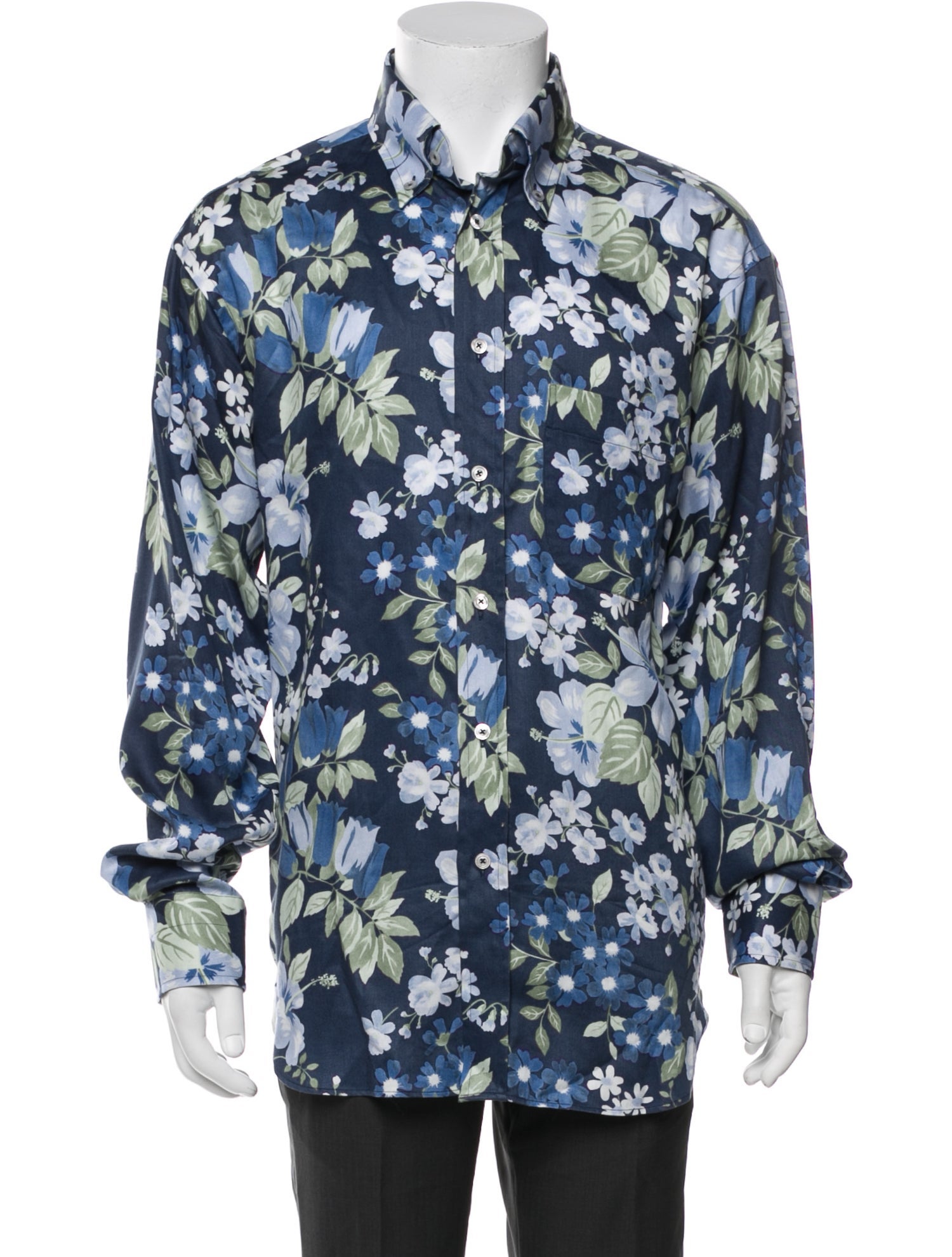 Tom Ford Floral Print Long Sleeve Shirt