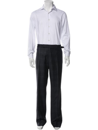 Tom Ford Wool Plaid Print Two-Piece Suit