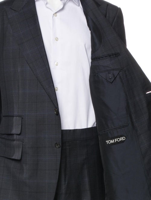 Tom Ford Wool Plaid Print Two-Piece Suit