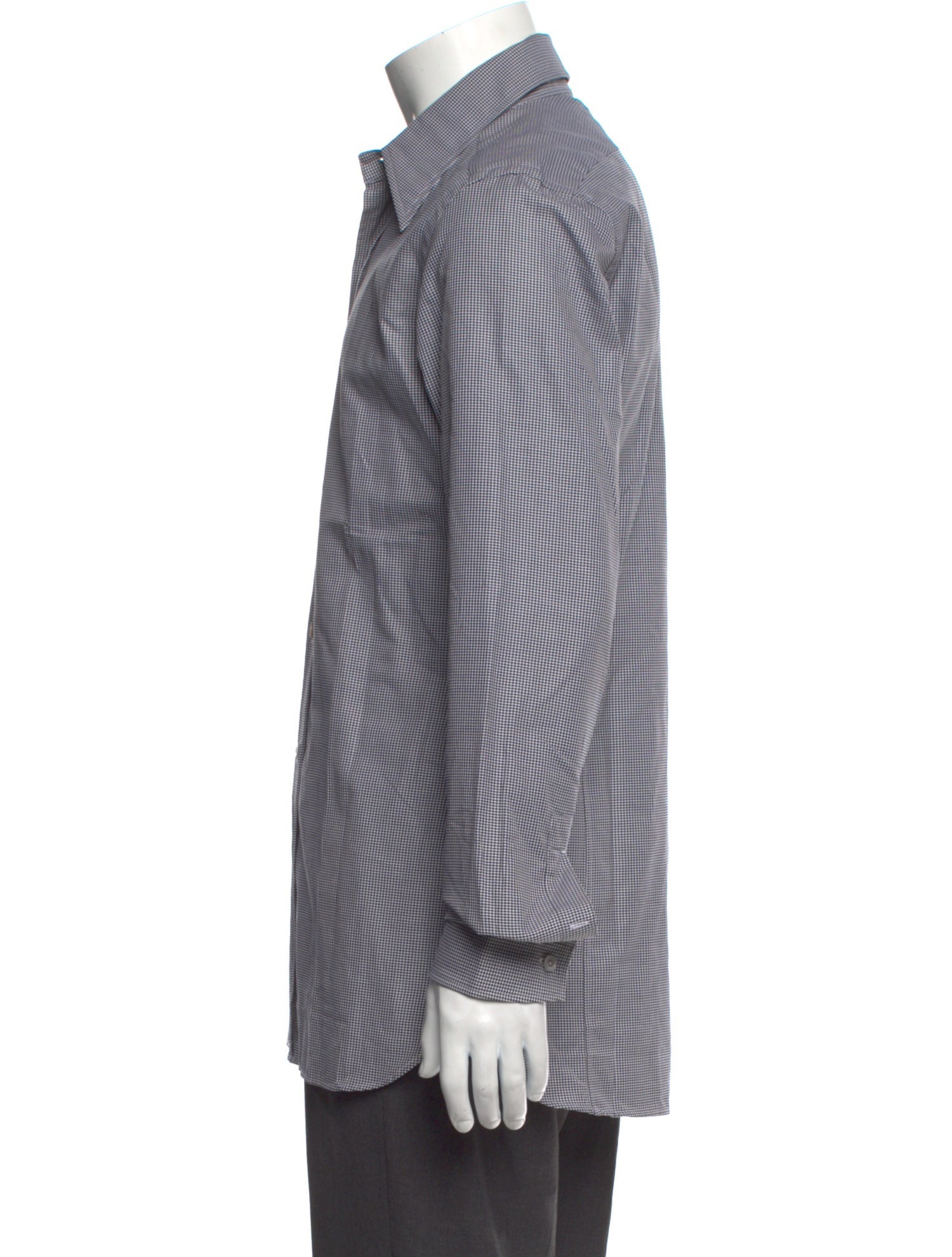 Tom Ford Plaid Print Long Sleeve Shirt