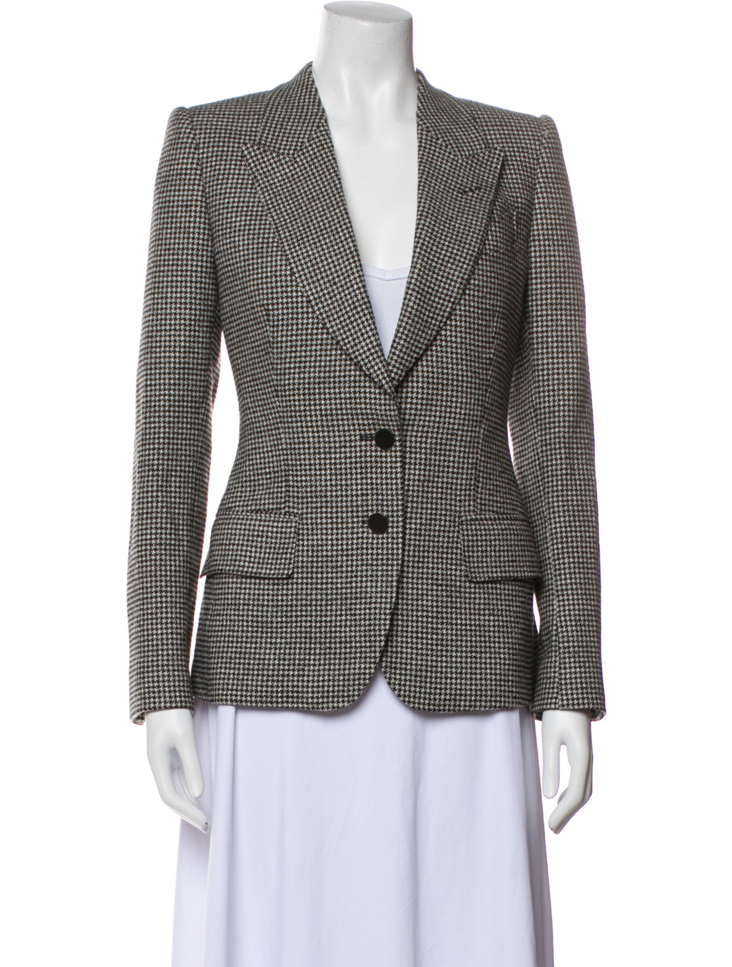 Tom Ford Virgin Wool Plaid Print Blazer