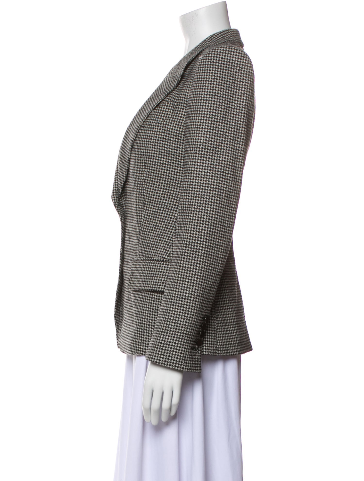 Tom Ford Virgin Wool Plaid Print Blazer