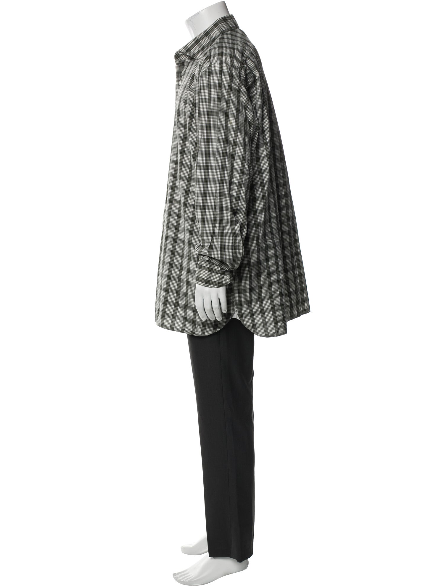 Tom Ford Plaid Print Long Sleeve Dress Shirt