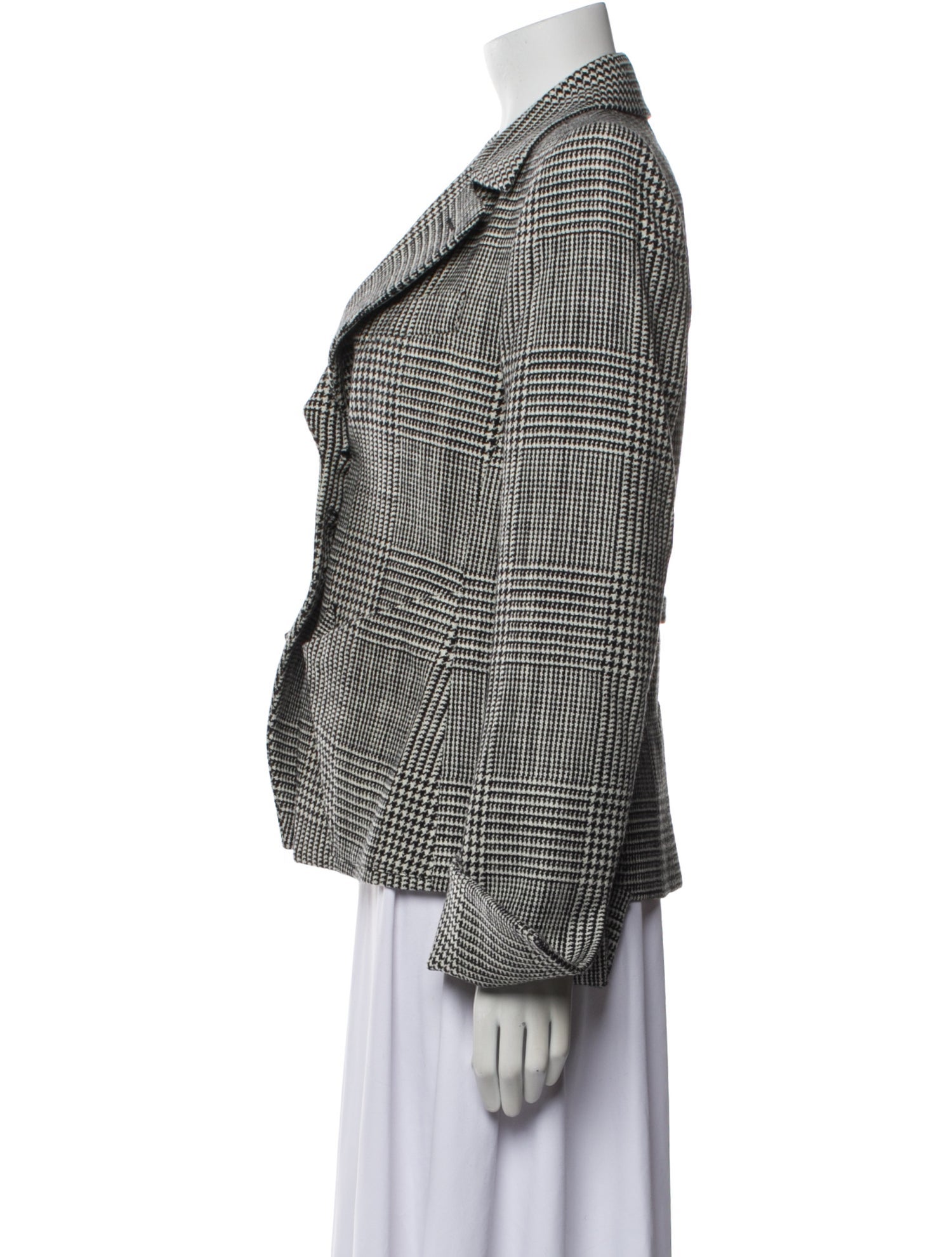 Tom Ford Virgin Wool Houndstooth Print Blazer