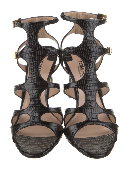 Tom Ford Embossed Leather Gladiator Sandals