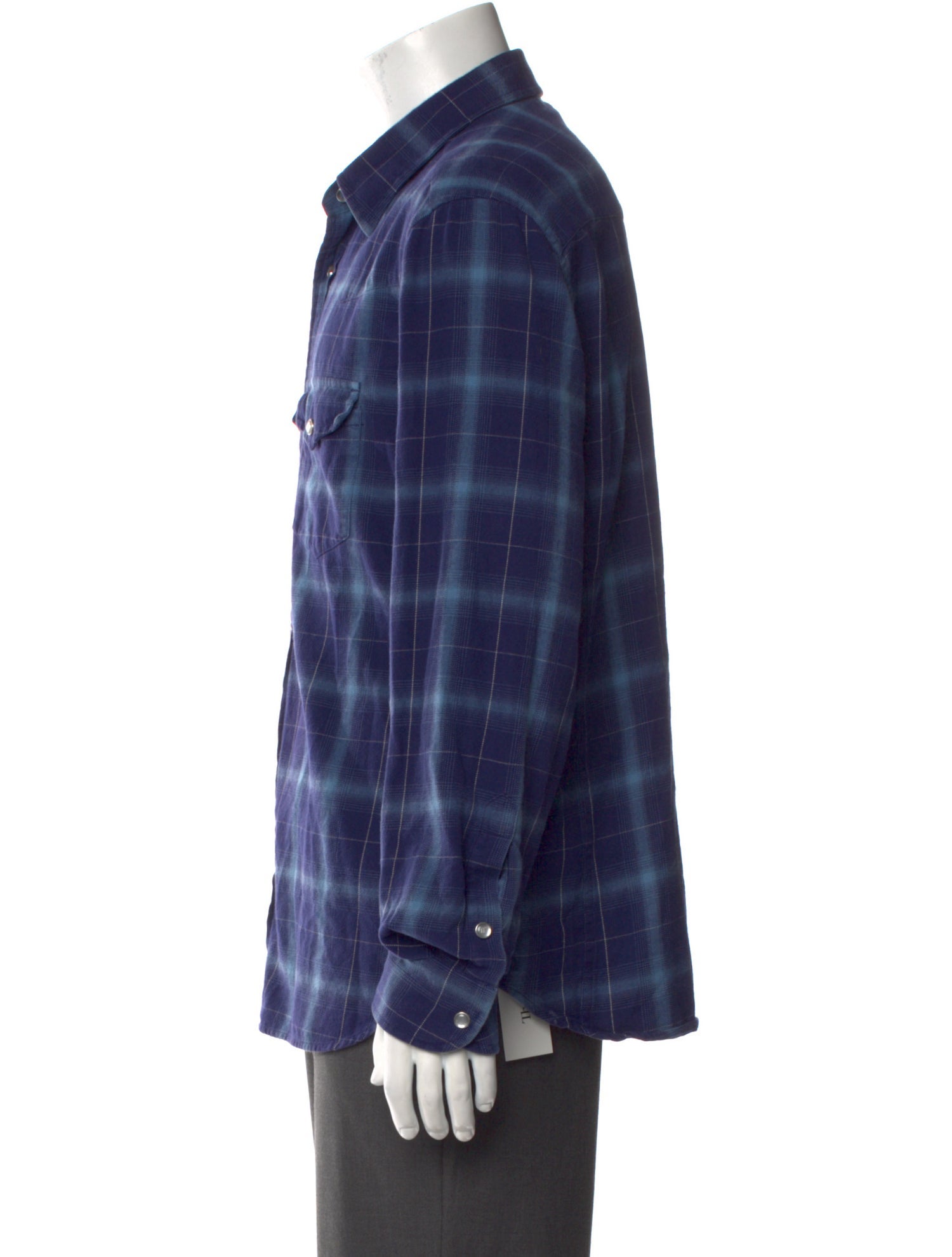 Tom Ford Plaid Print Long Sleeve Shirt