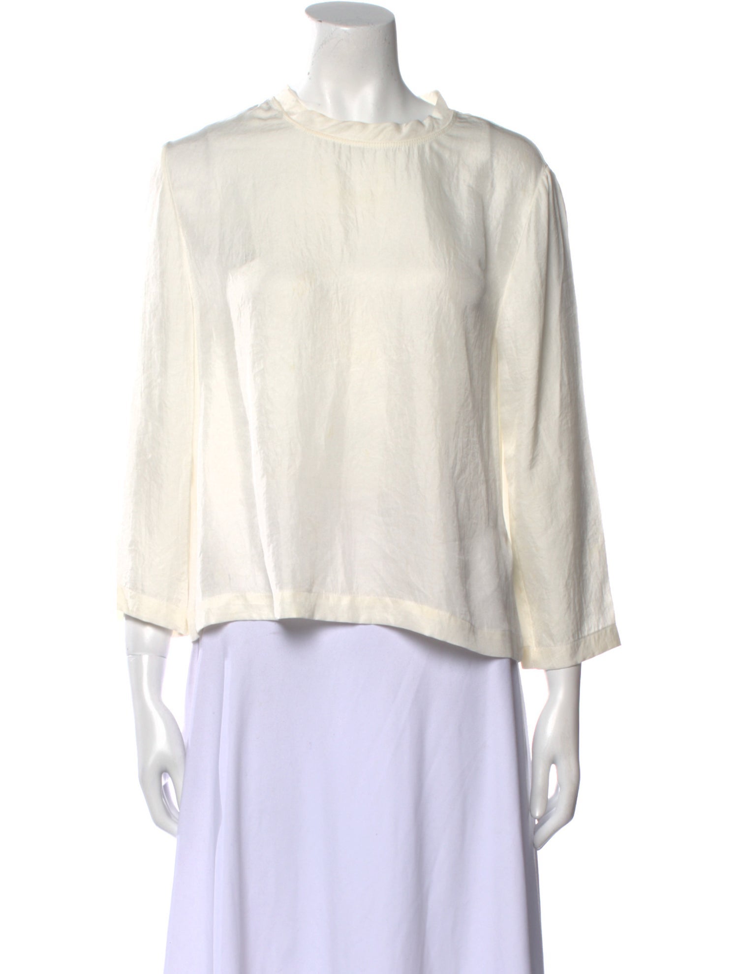 Tom Ford Bateau Neckline Three-Quarter Sleeve Blouse