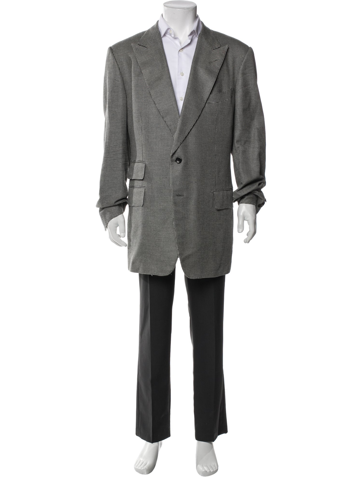 Tom Ford Silk Plaid Print Blazer