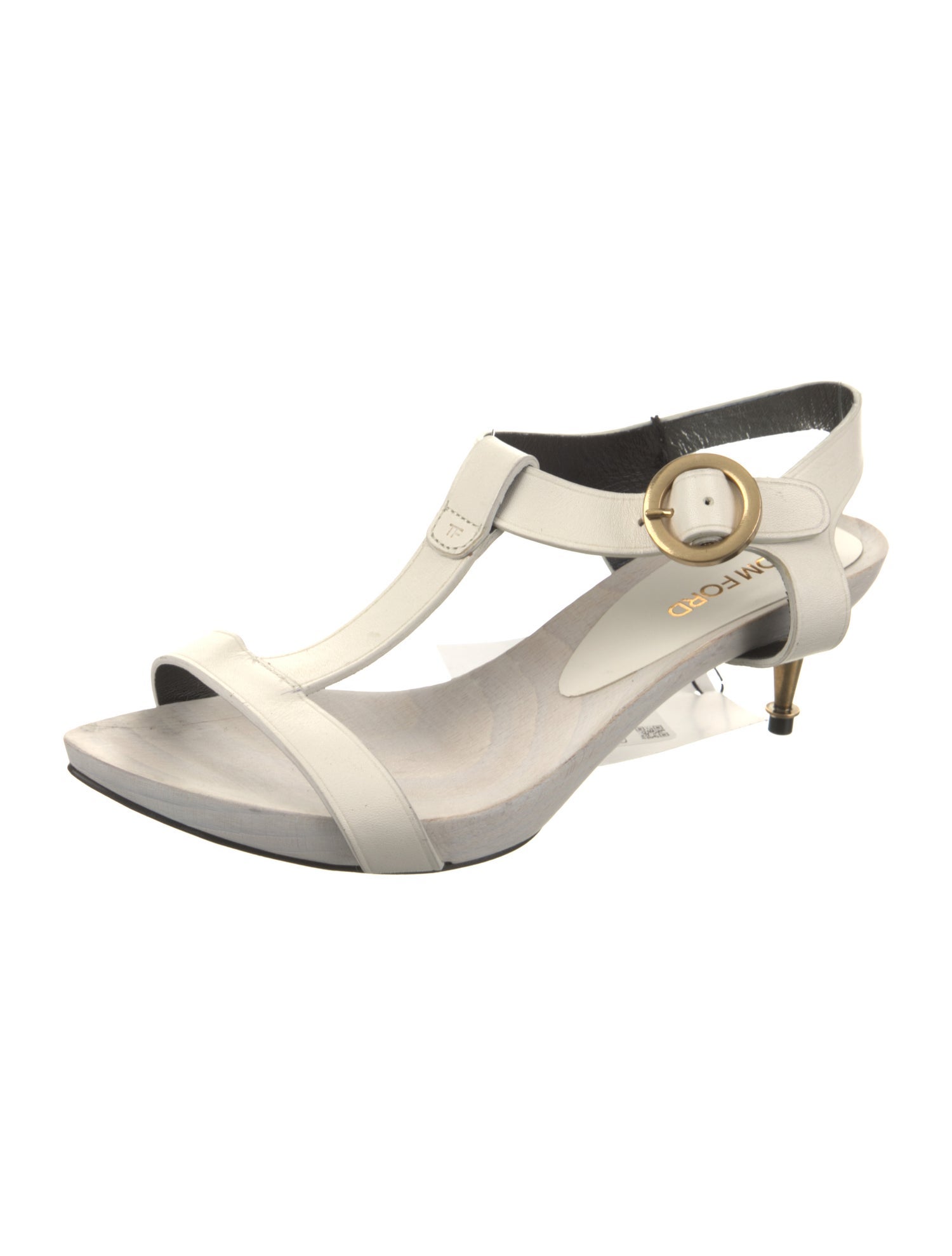 Tom Ford Leather T-Strap Sandals