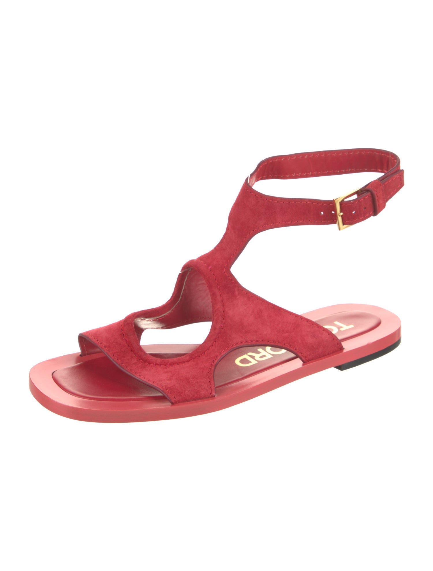 Tom Ford Suede Cutout Accent Gladiator Sandals