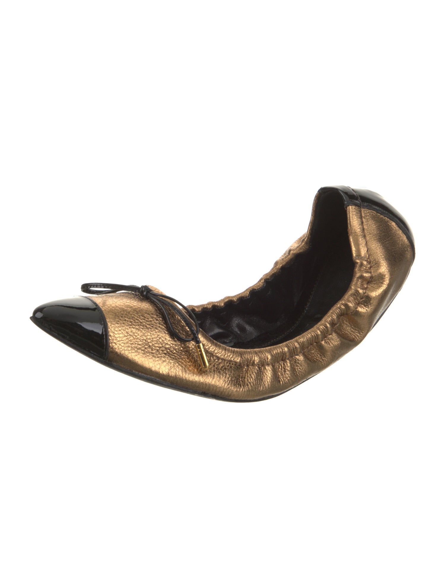 Tom Ford Leather Animal Print Ballet Flats