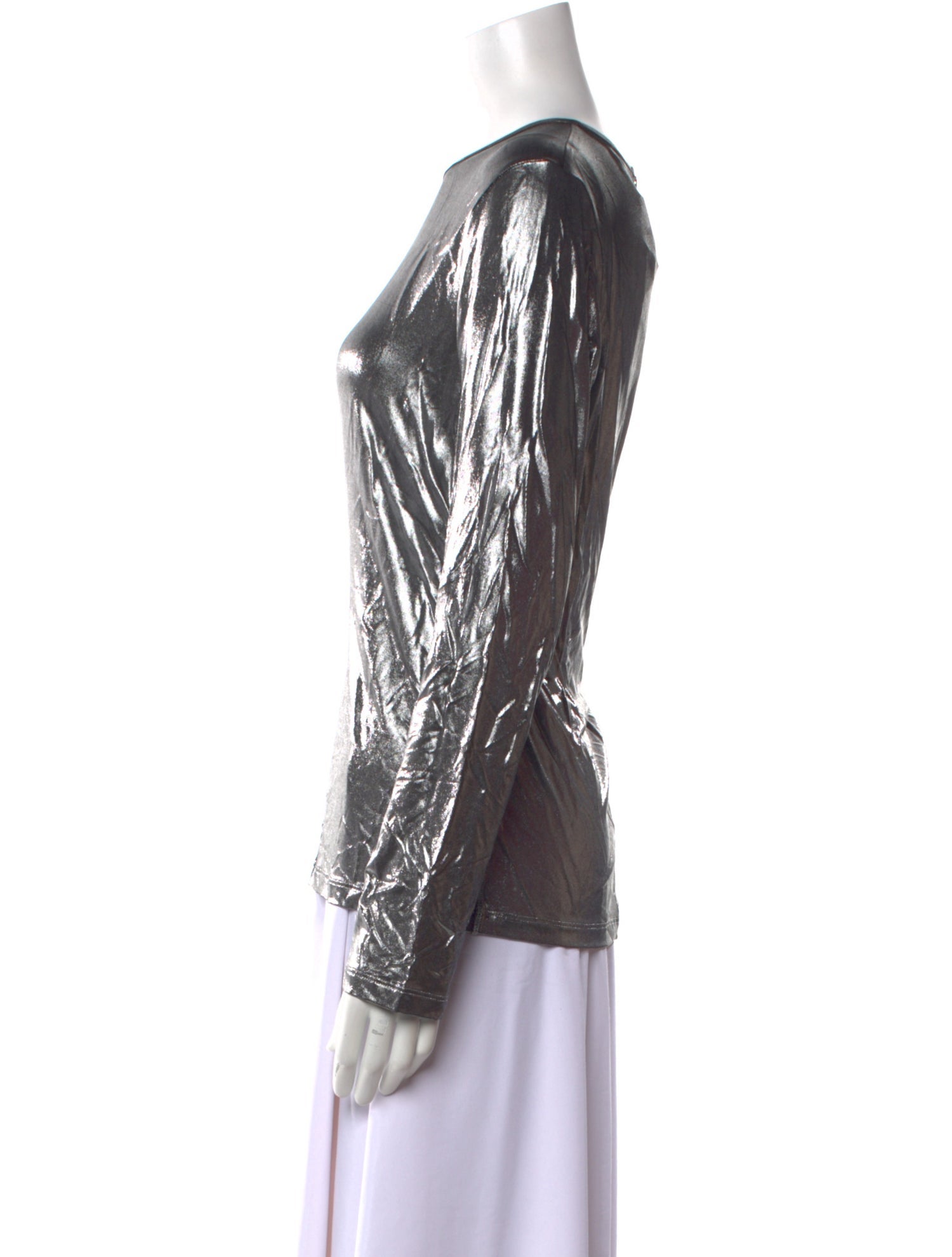 Tom Ford Bateau Neckline Long Sleeve Blouse