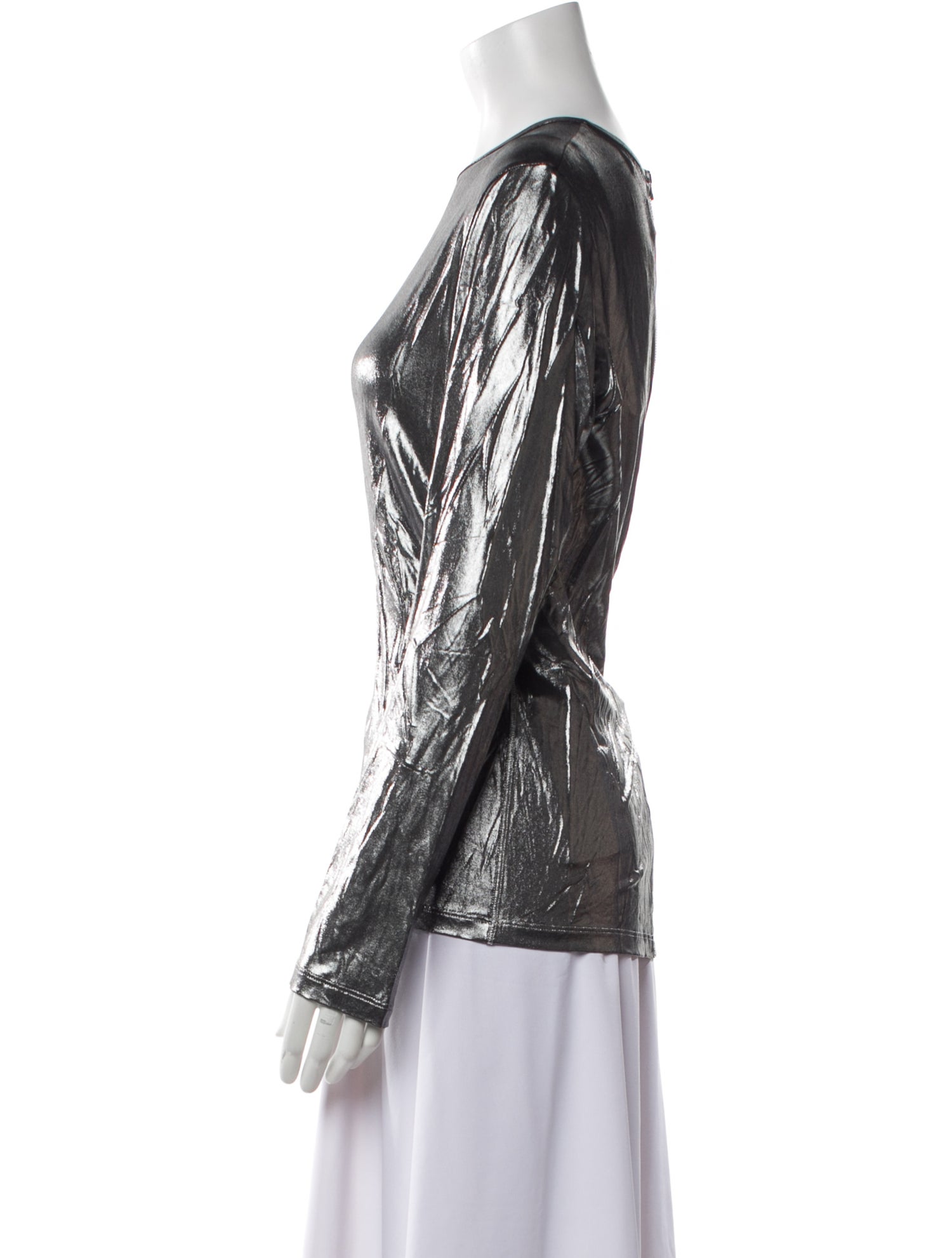 Tom Ford Bateau Neckline Long Sleeve Blouse