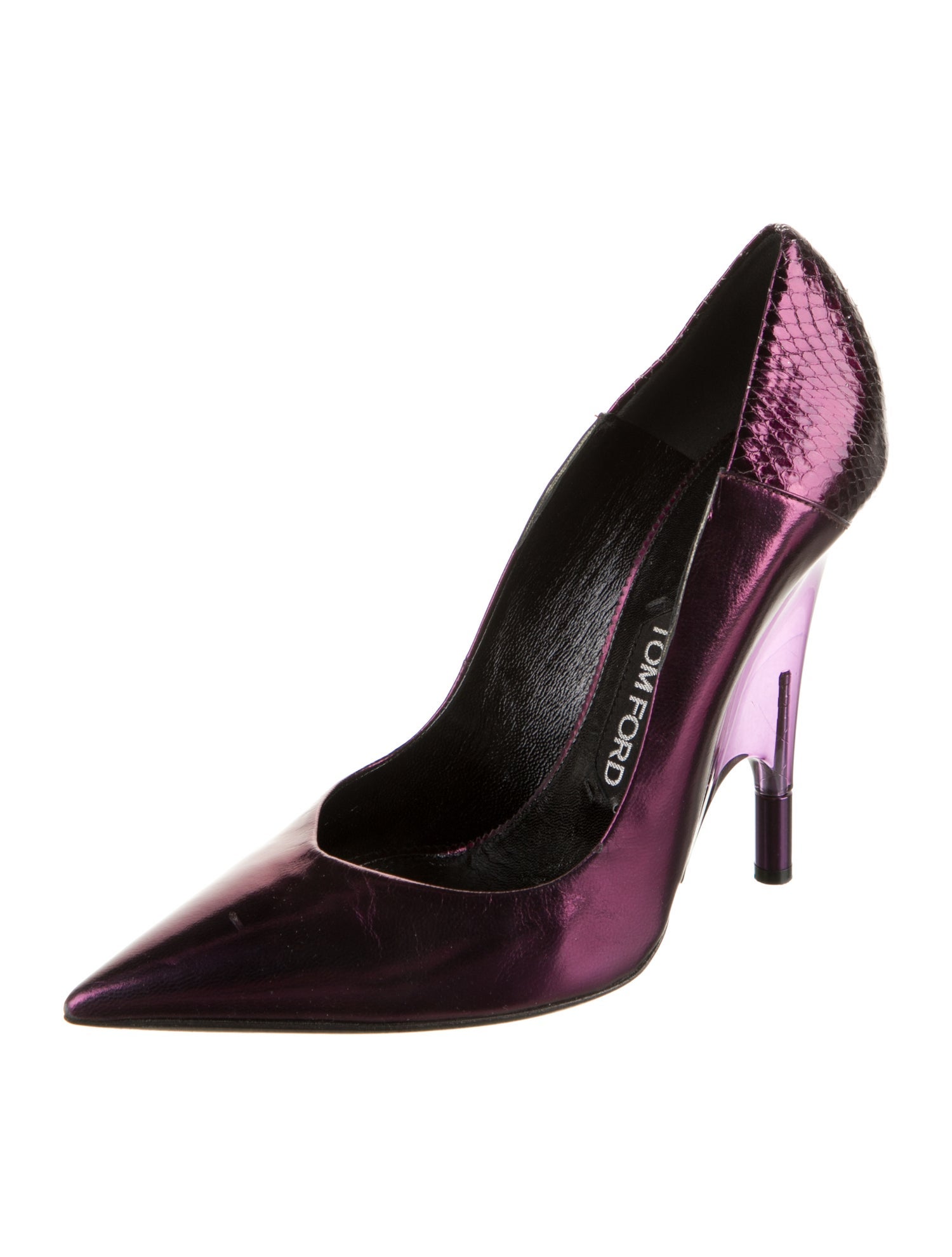 Tom Ford Leather Animal Print Pumps