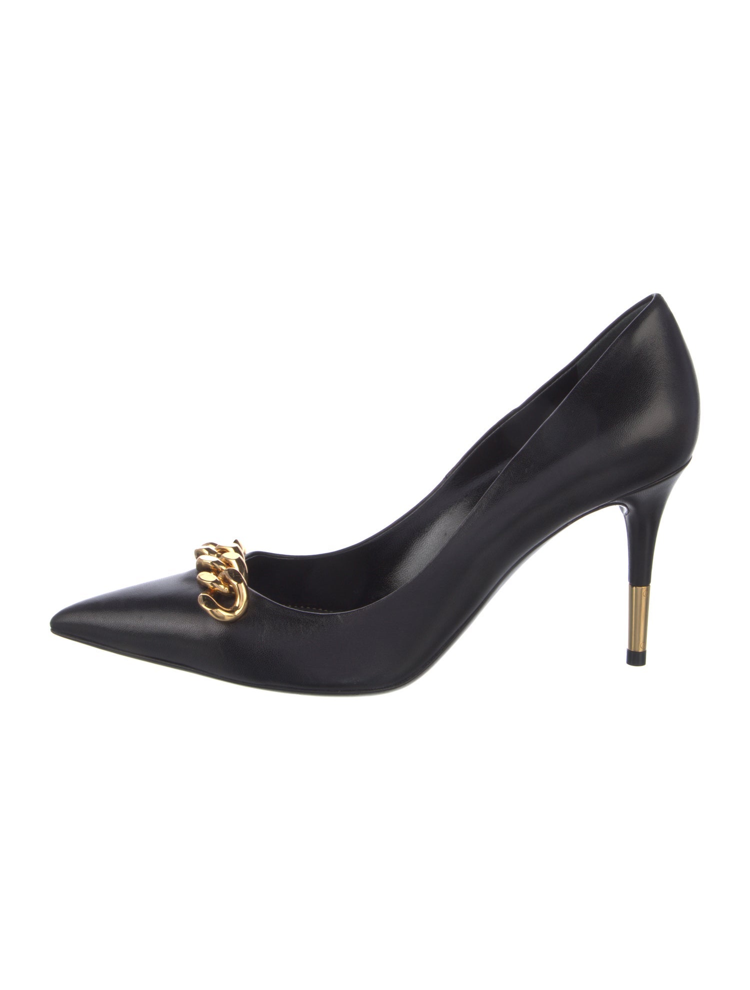 Tom Ford Leather Chain-Link Accents Pumps