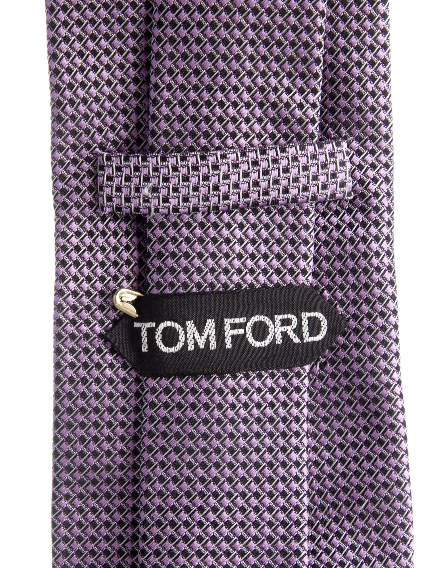 Tom Ford Purple Pattern Print Tie