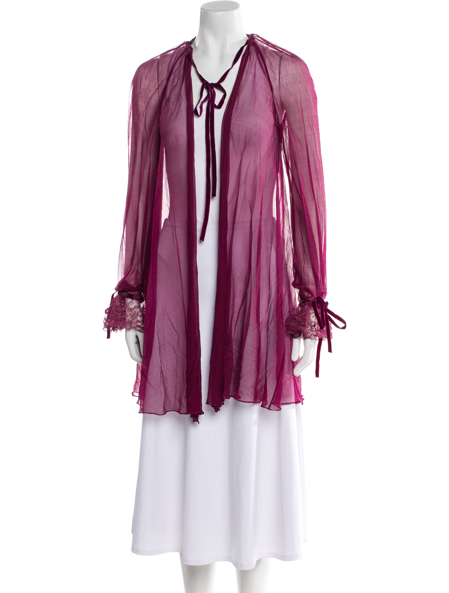 Tom Ford Lace Trim Embellishment Robe